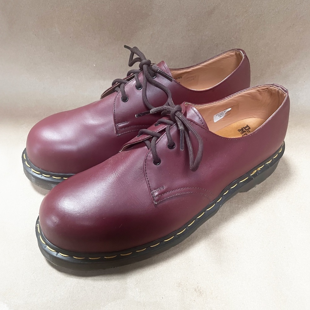 Dr. Martens Oxblood 1925 Steel Toe Shoes. Made in England UK Size 10